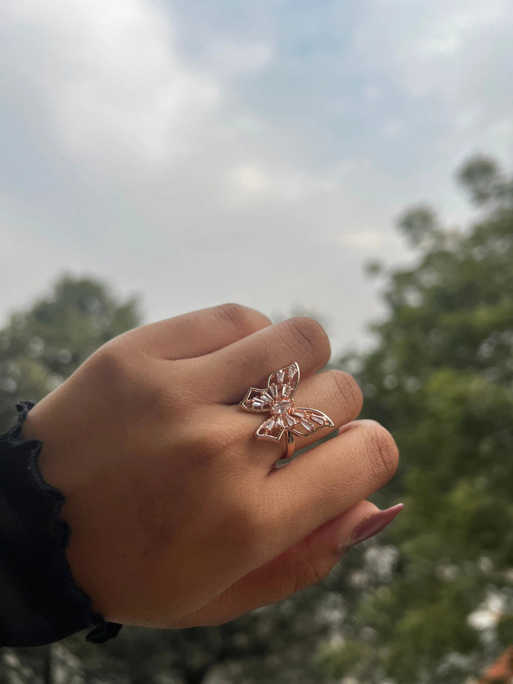 Golden Birdwings ring - Salty Accessories