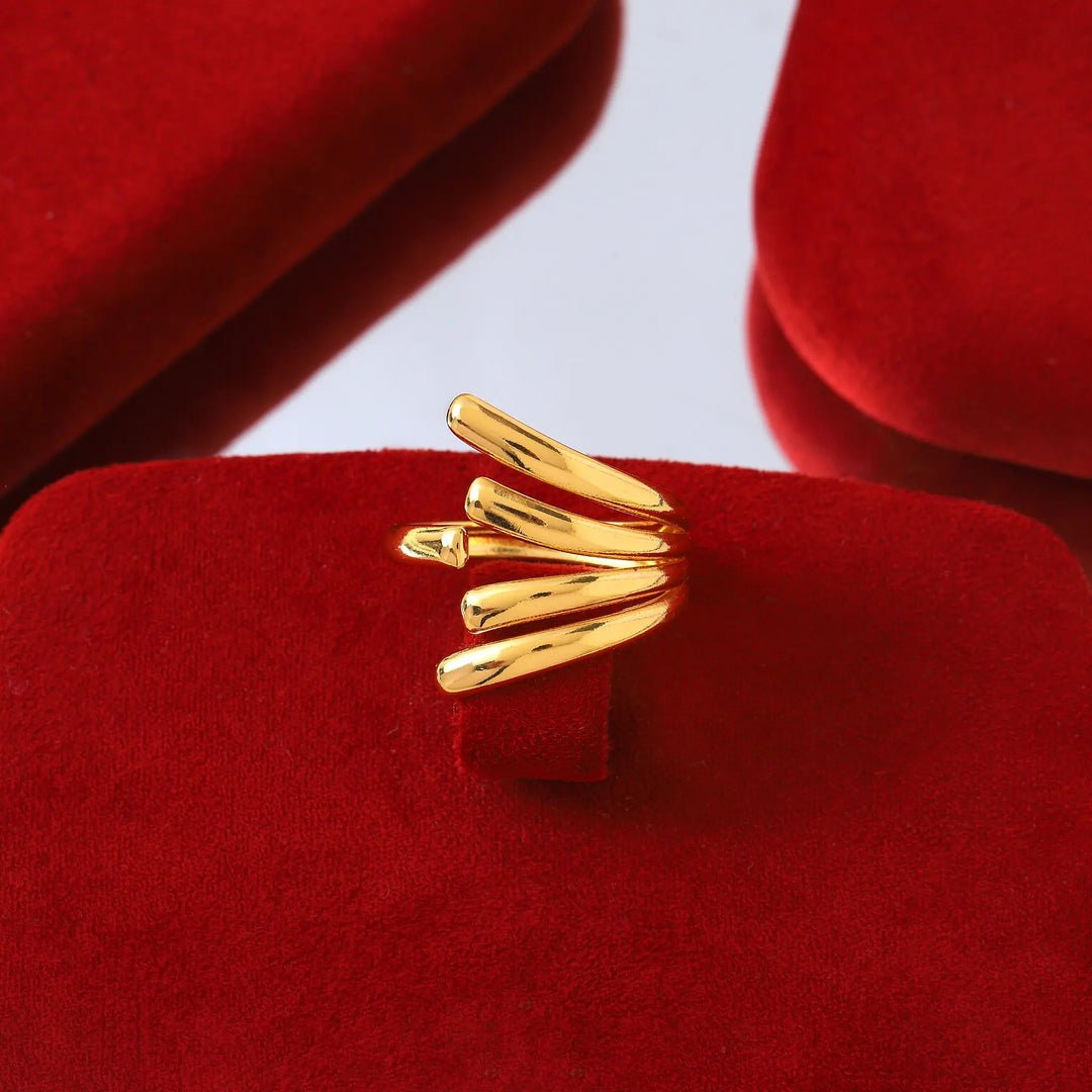 Golden Cascade Statement Ring | Salty