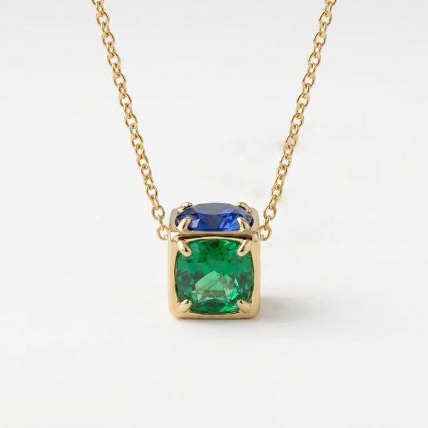 Golden Chain Pink Tag Necklace