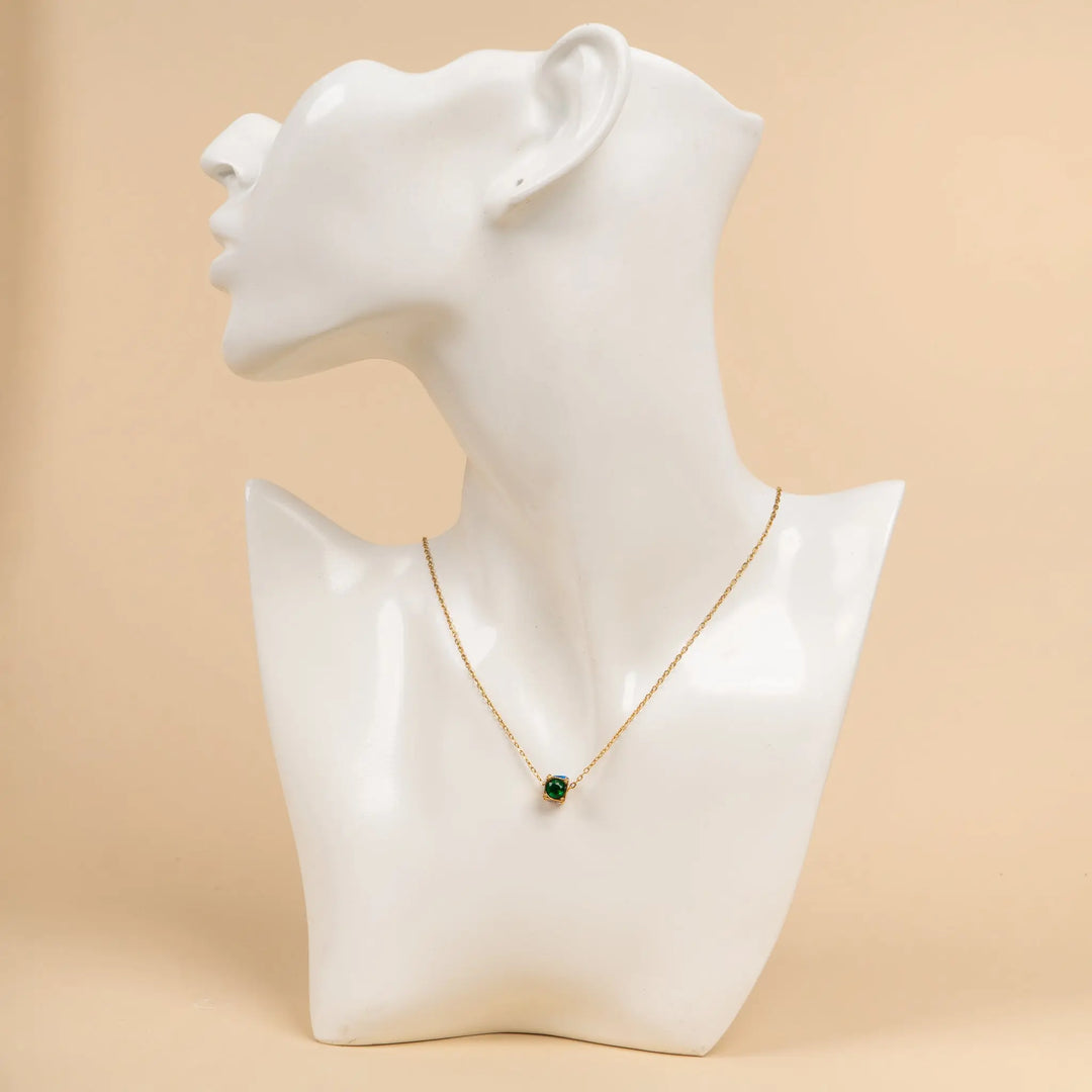 Golden Chain Pink Tag Necklace | Salty