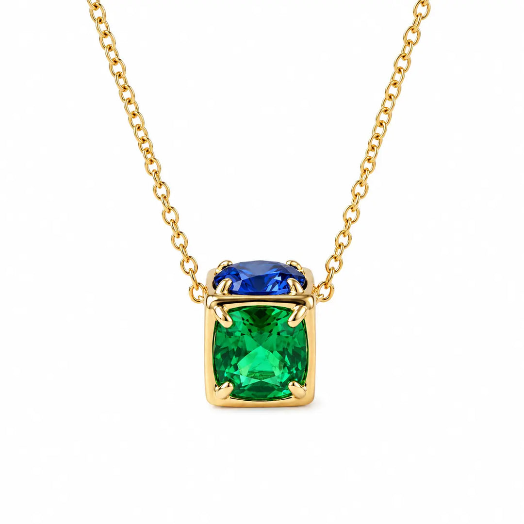Golden Chain Pink Tag Necklace | Salty