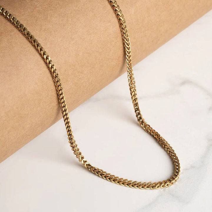 Golden Current Curb Chain Necklace | Salty