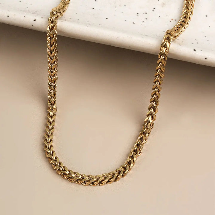 Golden Current Curb Chain Necklace | Salty
