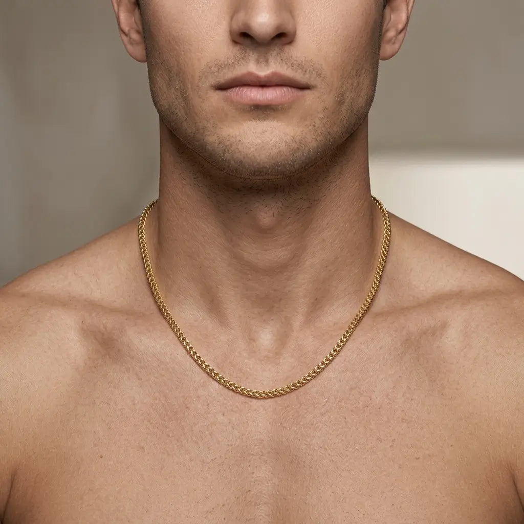 Golden Current Curb Chain Necklace | Salty