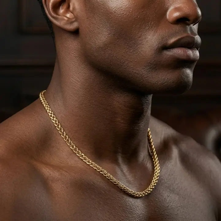 Golden Current Curb Chain Necklace | Salty