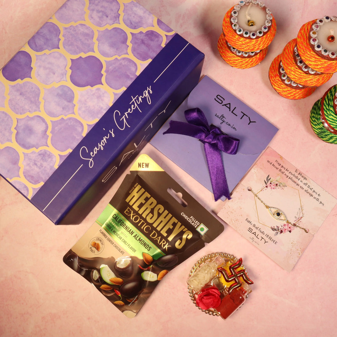 Golden Eye of Protection Rakhi Gift Box | Salty