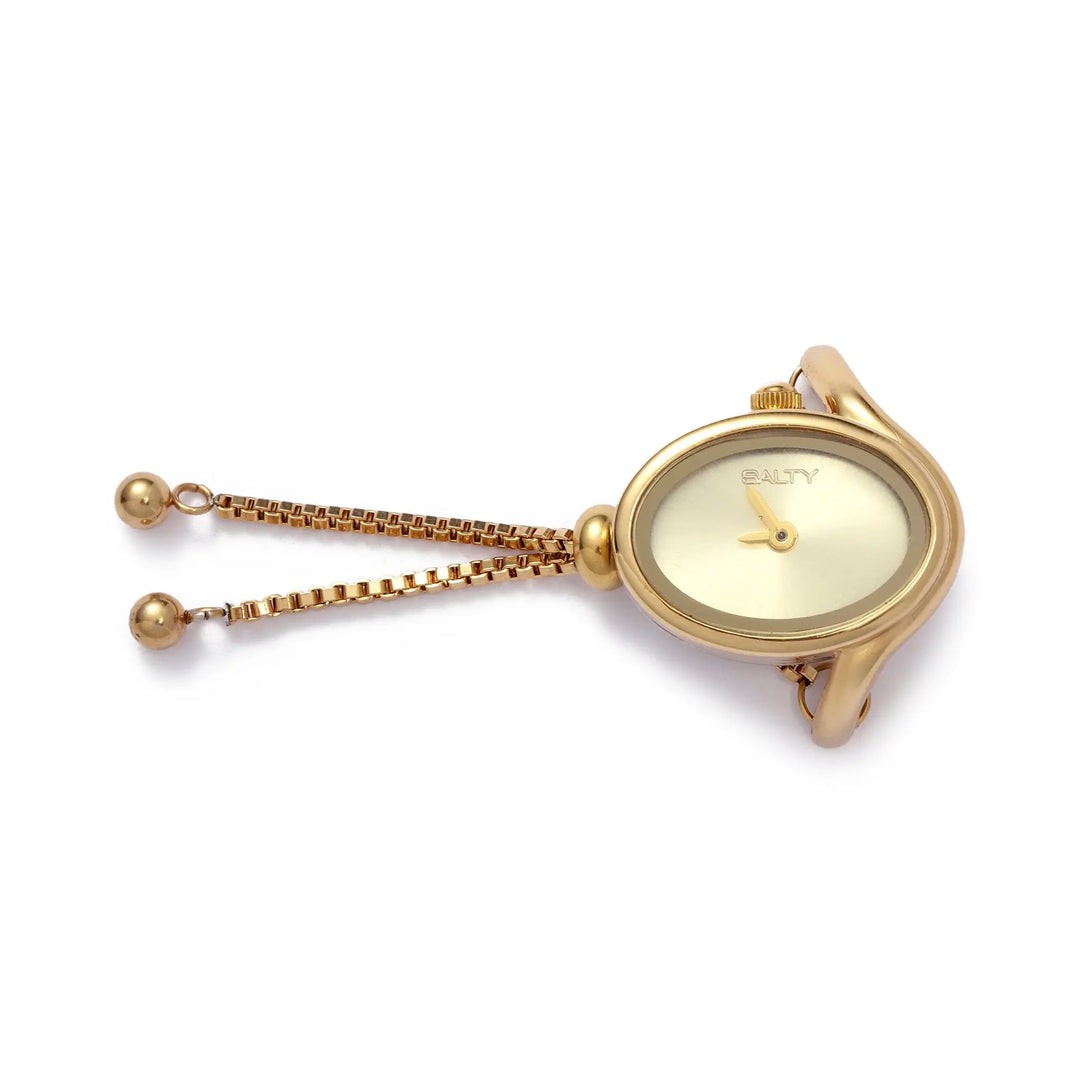 Golden Flow Watch Ring - Gold | Salty