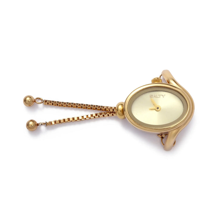 Golden Flow Watch Ring - Gold | Salty