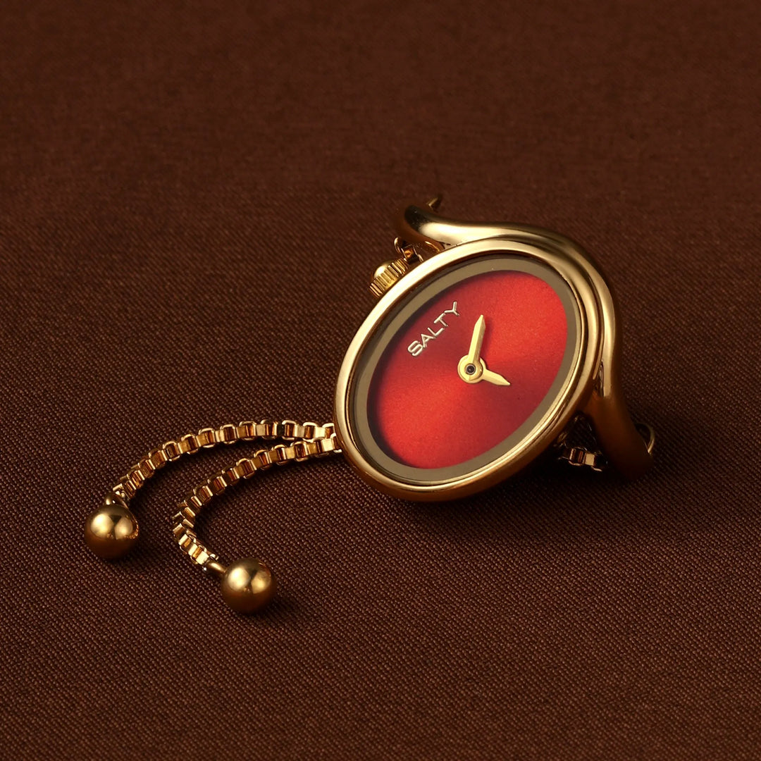 Golden Flow Watch Ring - Orange | Salty