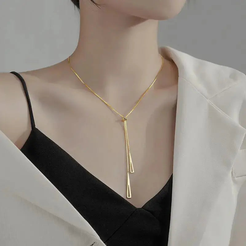 Golden Lasson Necklace - Salty Accessories