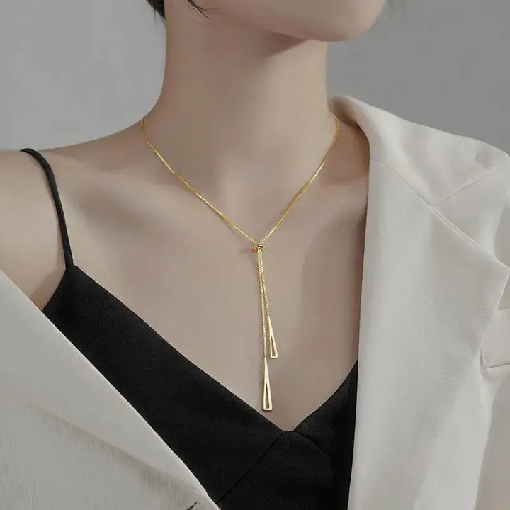 Golden Lasson Necklace - Salty Accessories