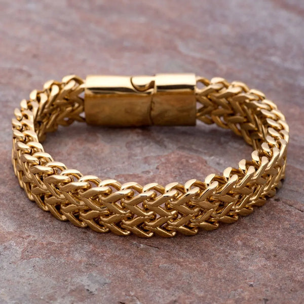 Golden Mesh Armor Bracelet