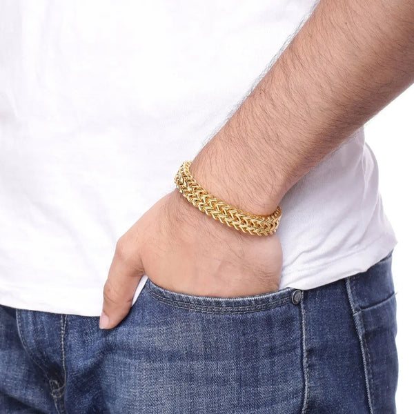 Golden Mesh Armor Bracelet