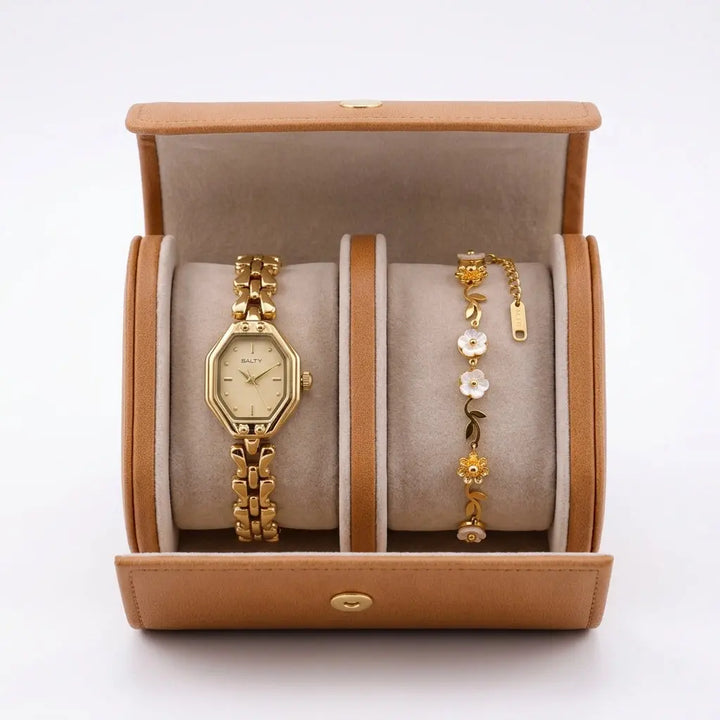 Golden Muse Watch Bracelet Stack | Salty