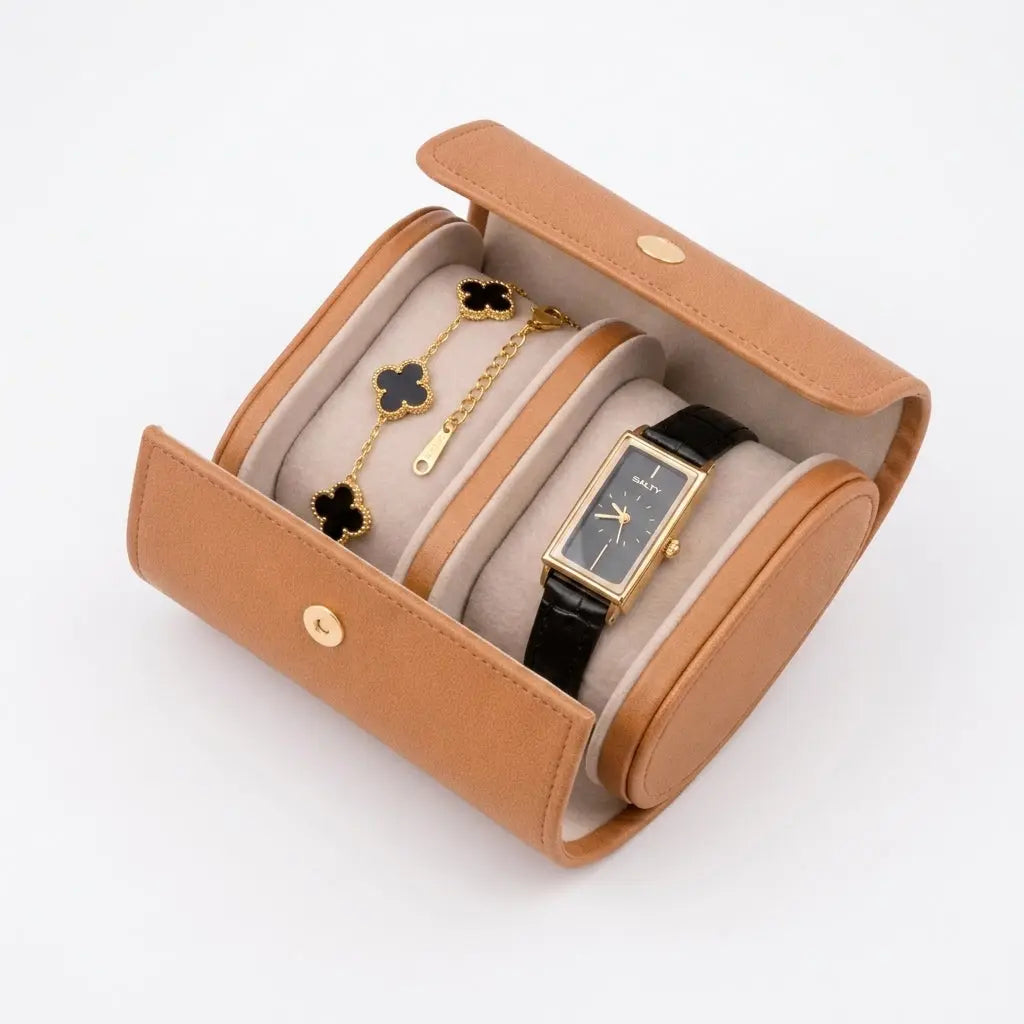 Golden Noir Watch Bracelet Stack | Salty
