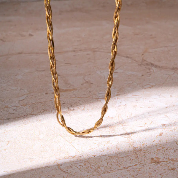 Golden Olive Charm Necklace