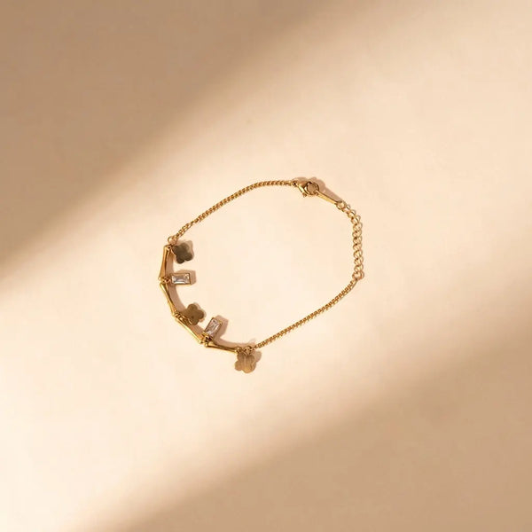 Golden Petal Spark Bracelet
