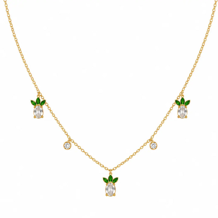 Golden Pineapple Charm Necklace | Salty