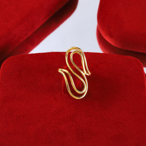 Golden Wave Wrap Ring