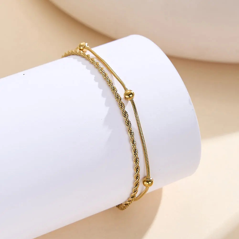 Golden Whisper Anklet | Salty