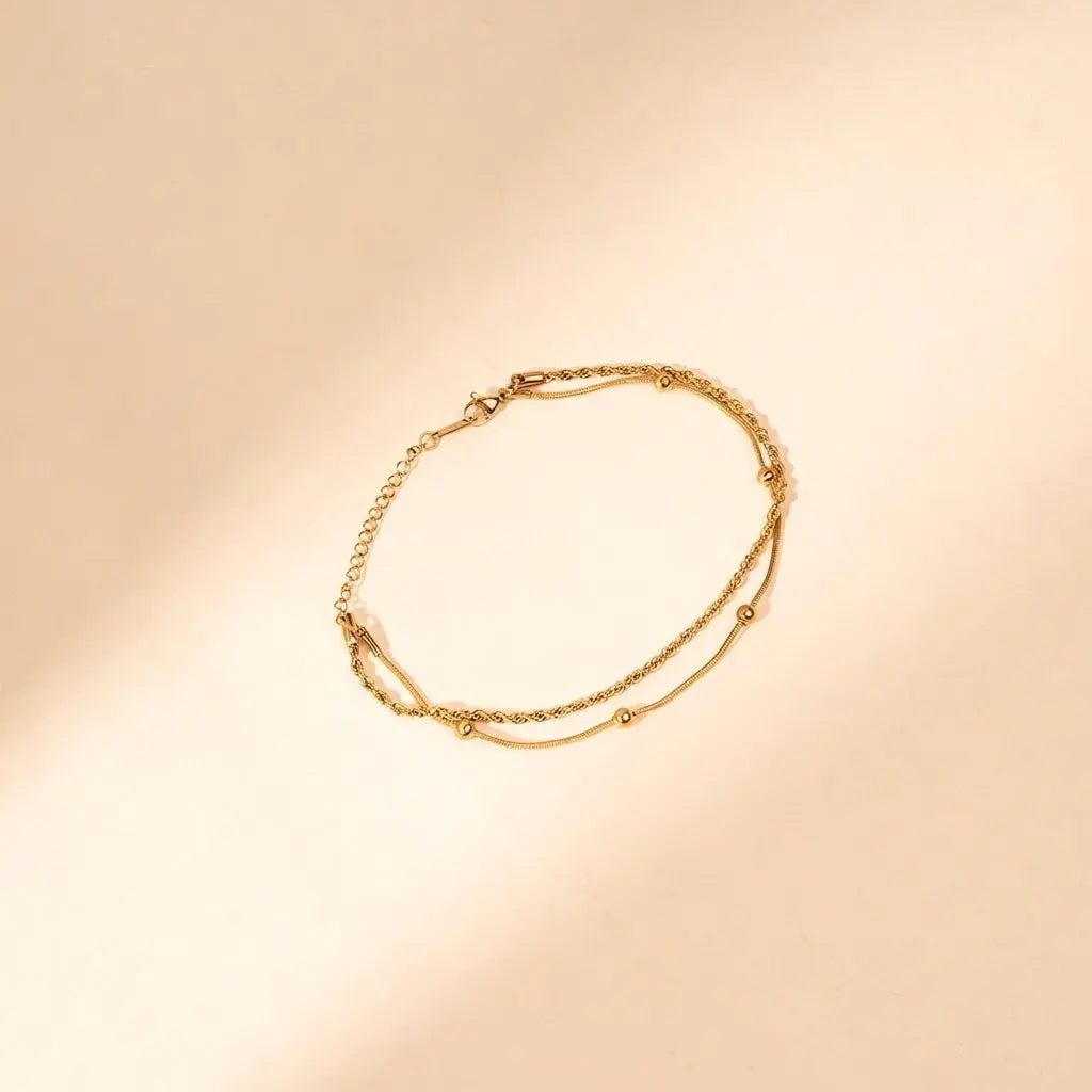 Golden Whisper Anklet | Salty