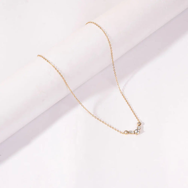 Golden White Loop Necklace | Salty