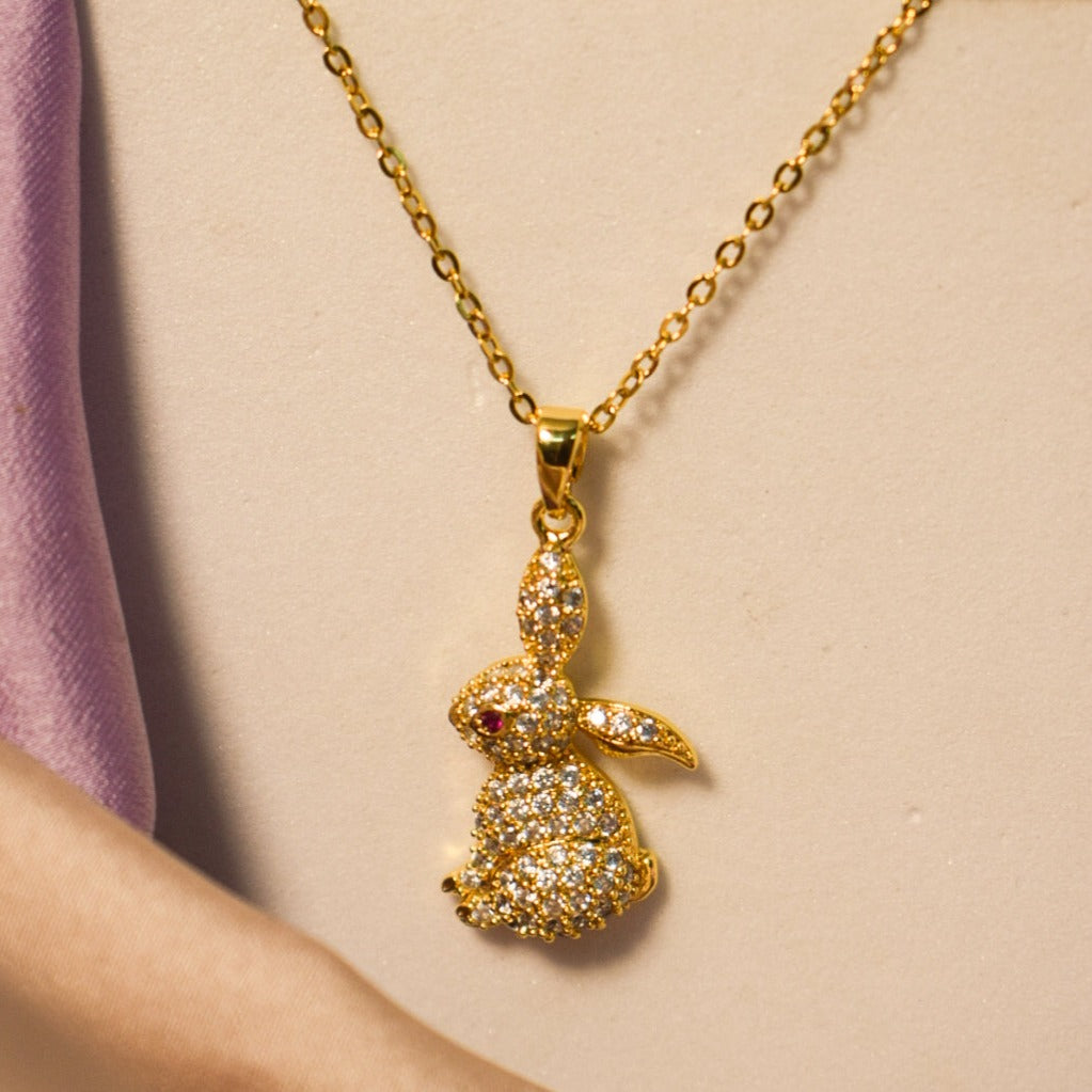 Golden Bunny Whimsy Necklace - Salty Accessories