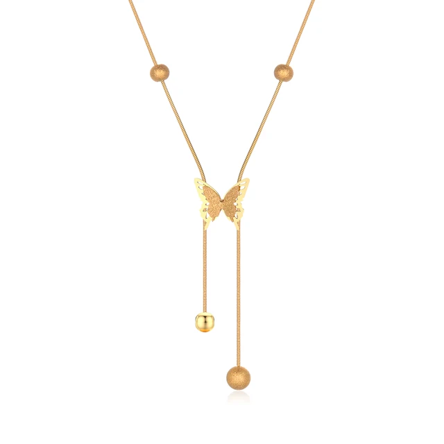 Golden Fly Lariat Necklace Salty