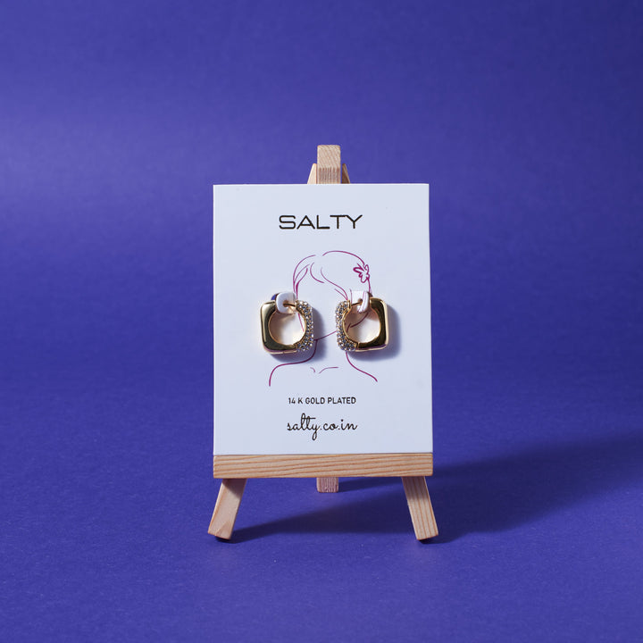 Golden Glimmer Earrings - Salty Accessories