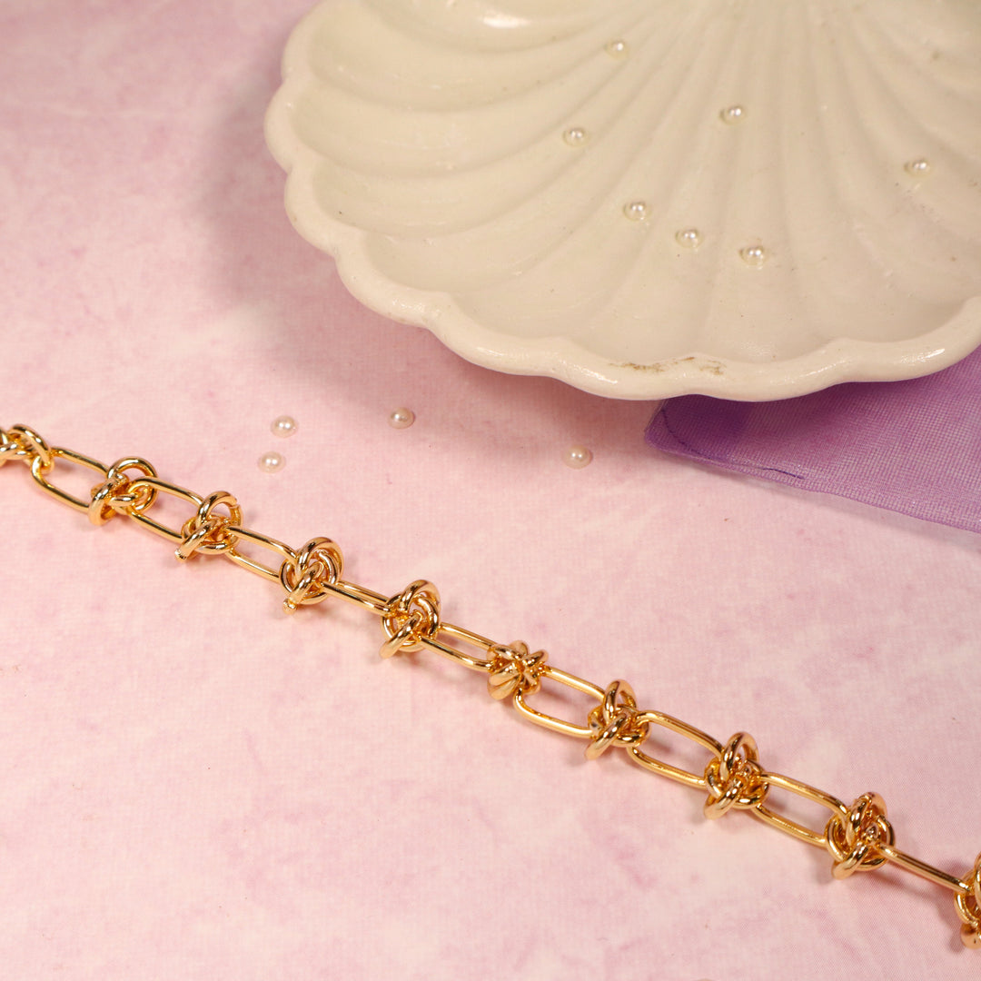 Golden Link Chain Glam Bracelet - Salty Accessories