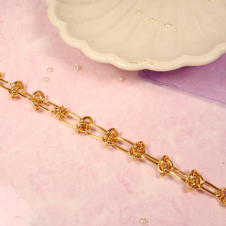 Golden Link Chain Glam Bracelet - Salty Accessories
