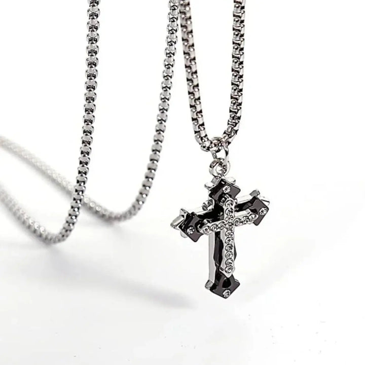 Gothic Edge Cross Pendant Necklace | Salty