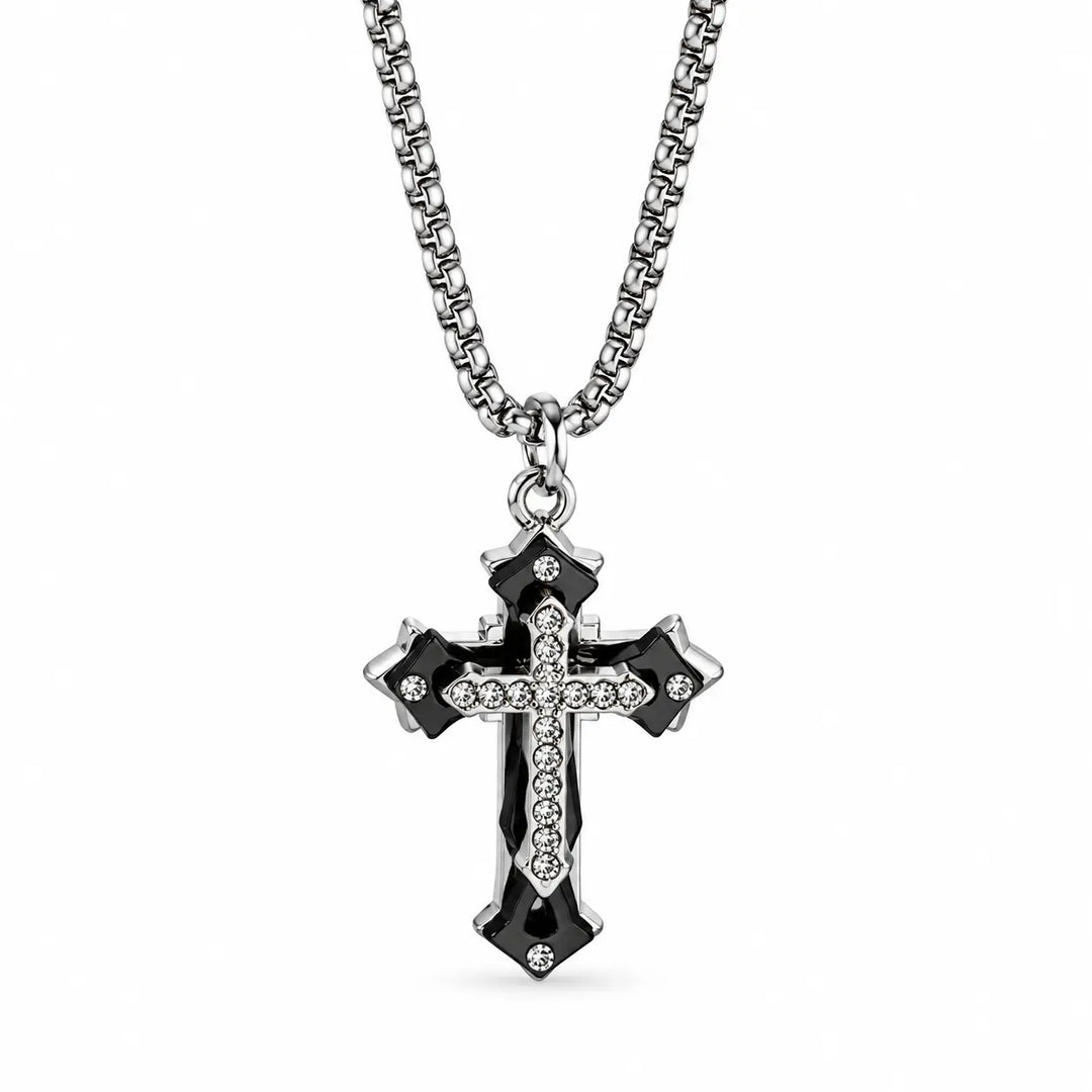 Gothic Edge Cross Pendant Necklace | Salty