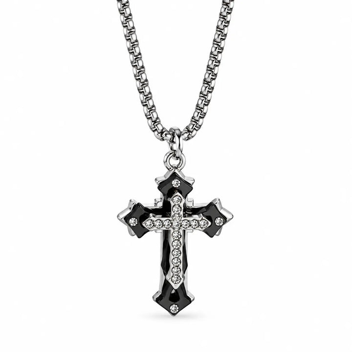 Gothic Edge Cross Pendant Necklace | Salty