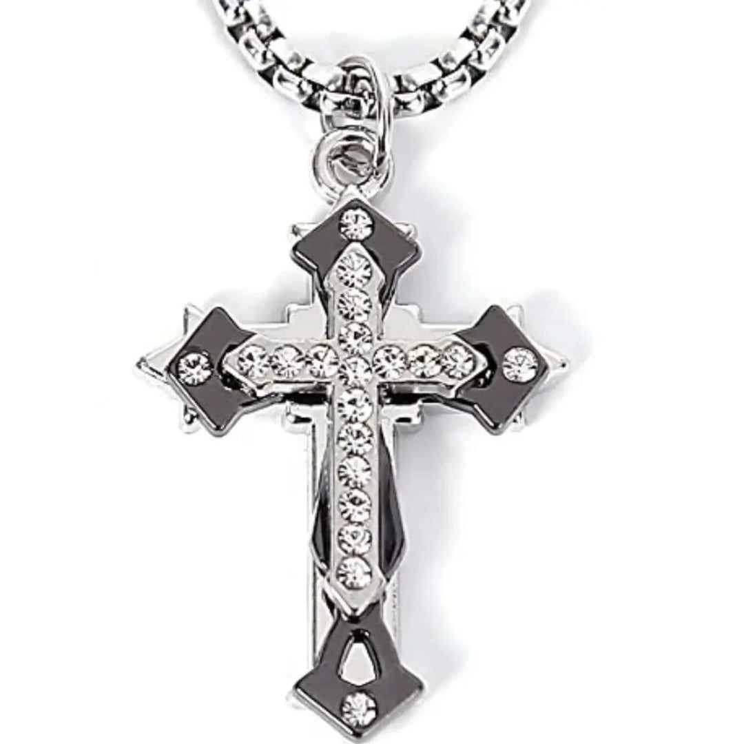 Gothic Edge Cross Pendant Necklace | Salty