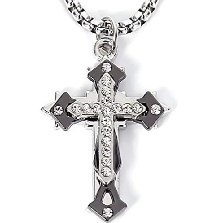 Gothic Edge Cross Pendant Necklace | Salty