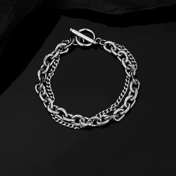 Gravix Dual Chain Toggle Bracelet