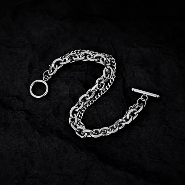 Gravix Dual Chain Toggle Bracelet