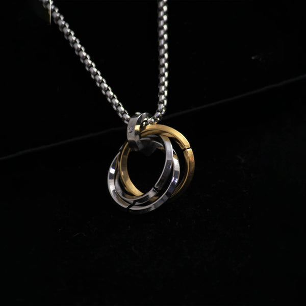Greca Multi Ring Silver Chain