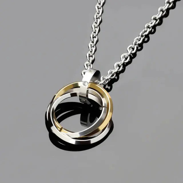 Greca Multi Ring Silver Chain