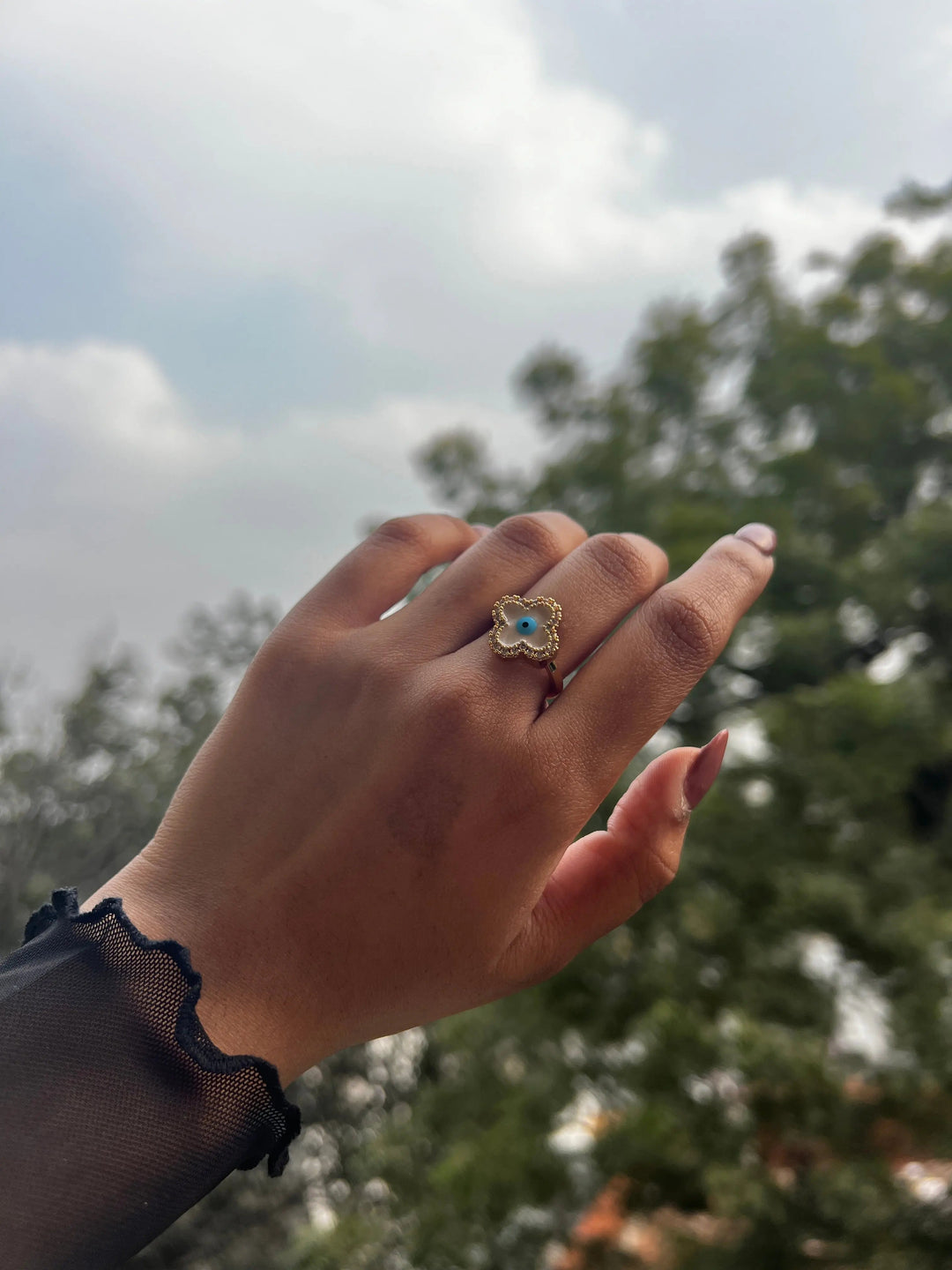 Greek Evil Eye Ring - Salty Accessories