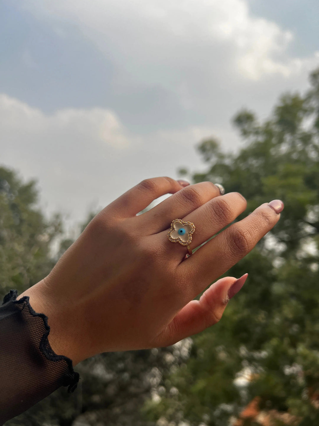 Greek Evil Eye Ring - Salty Accessories