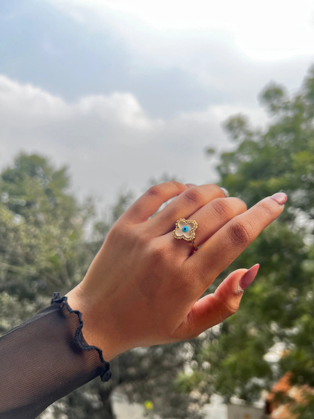 Greek Evil Eye Ring - Salty Accessories