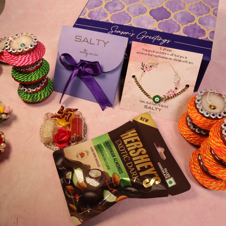 Green Guardian Gaze Rakhi Gift Box