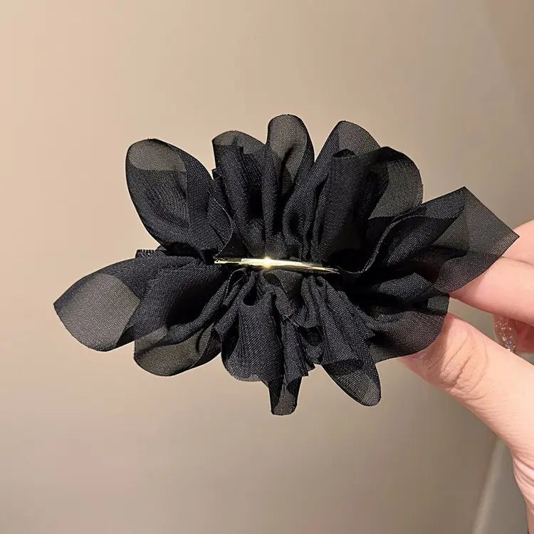 Midnight Ruffle Hair Pin