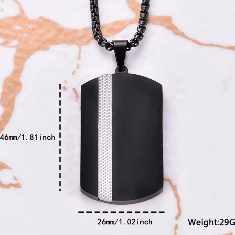 Merova Black Silver Pendant