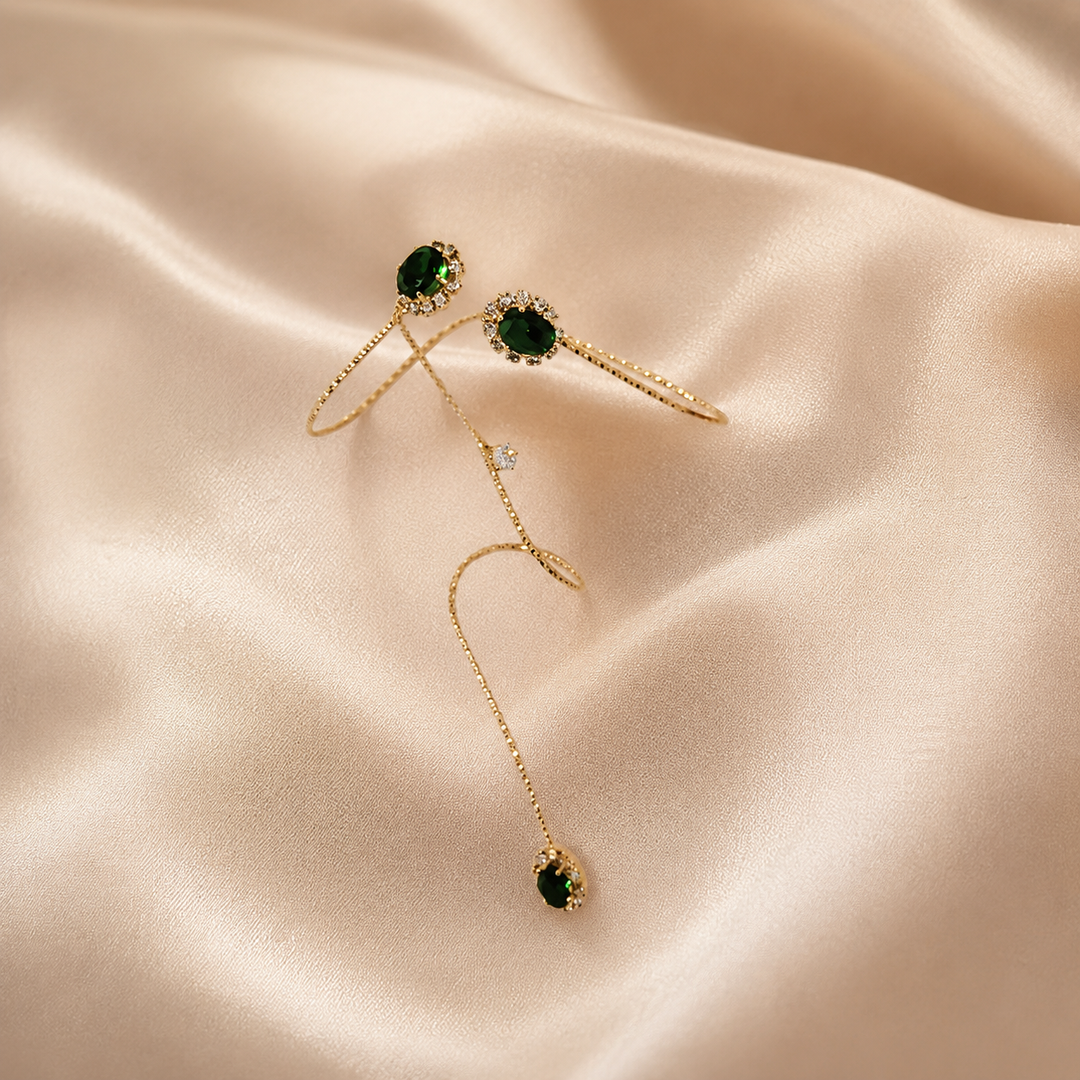 Emerald Finger Chain Bracelet