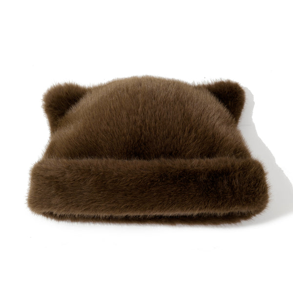 BearHug Plush Winter Cap - Brown