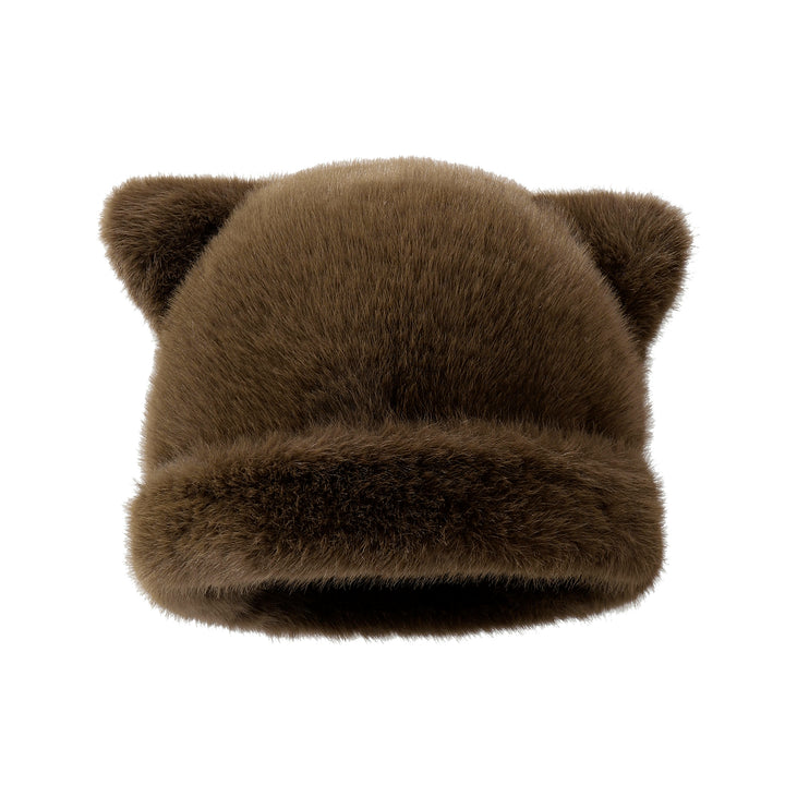 BearHug Plush Winter Cap - Brown