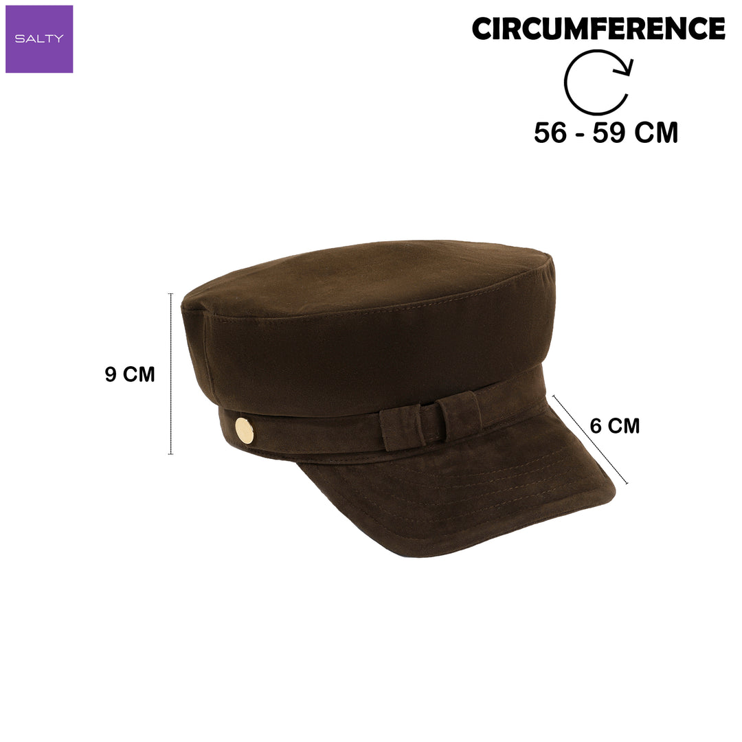 Autumn Muse Baker Boy Cap - Dark Brown